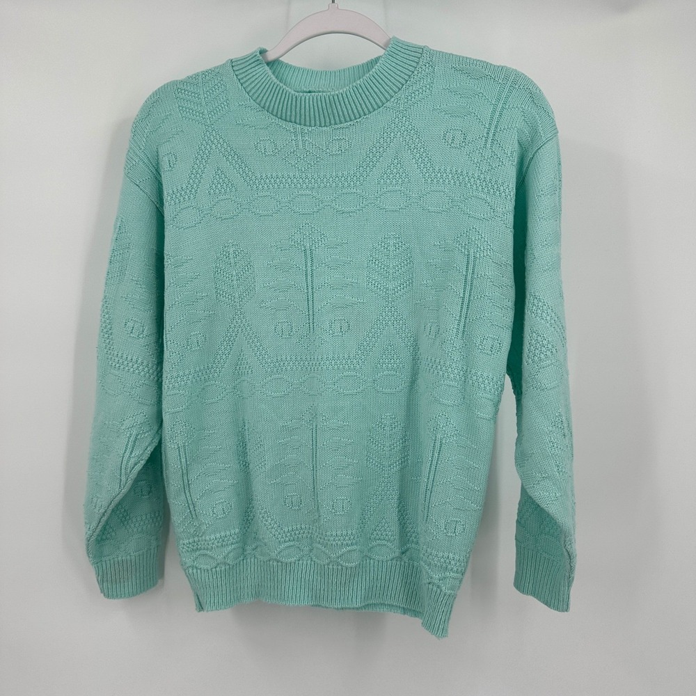 Womens Cottagecore Shabby Chic Sweater Size M Coastal Soft Girl Preppy Vintage
